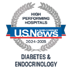 U.S. News and World Report High Performing Hospitals Badge for Best Regional Hospitals for Diabetes  and Endocrinology