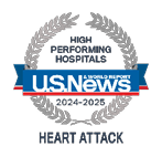 U.S. News and World Report High Performing Hospitals Badge for Best Regional Hospitals for Heart Attack