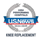 U.S. News and World Report High Performing Hospitals Badge for Best Regional Hospitals in Knee Replacement