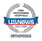 U.S. News and World Report High Performing Hospitals Badge for Best Regional Hospitals in Orthopedics