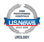 U.S. News and World Report High Performing Hospitals Badge for Best Regional Hospitals in Urology