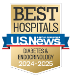 U.S. News and World Report Best Hospitals Badge for Diabetes and Endocrinology