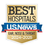 U.S. News and World Report Best Hospitals Badge for Ear, Nose and Throat