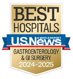 U.S. News and World Report Best Hospitals Badge for Gastroenterology and GI Surgery
