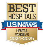 U.S. News and World Report Best Hospitals Badge for Heart and Vascular