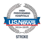 U.S. News and World Report High Performing Hospitals Badge for Best Regional Hospitals for Stroke