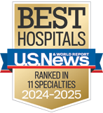 U.S. News and World Report Best Hospitals Badge for Ranking in 11 Specialties