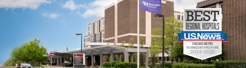 Banner of Northwestern Medicine Palos  Hospital with 2024-2025 U.S. News and World Report Best Regional Hospitals Badge