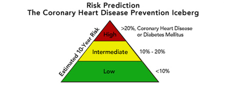 Northwestern Medicine coronary heart disease prevention iceberg pyramid